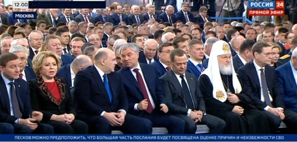 Discursul lui Putin i-a adormit pe cei din sală. Și fostul președinte Dmitri Medvedev a fost surprins moțăind