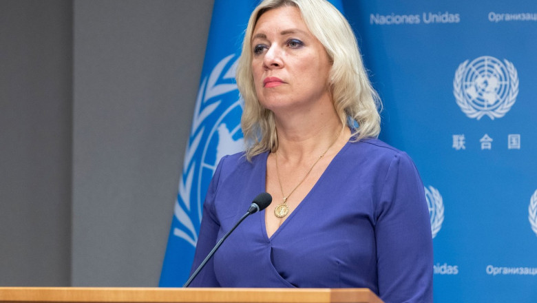 Maria Zaharova, purtătoarea de cuvânt a ministerului rus de externe susţine o conferinţă de presă pe 24 septembrie 2022.