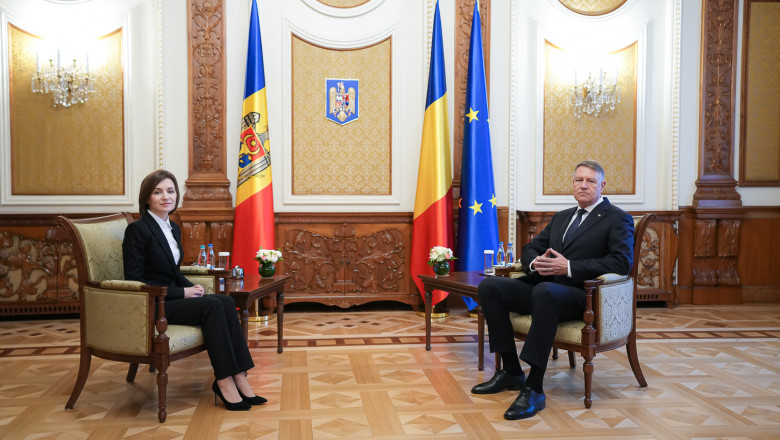 Preşedintele Republicii Moldova, Maia Sandu, a fost primită la Palatul Cotroceni, de preşedintele Klaus Iohannis.