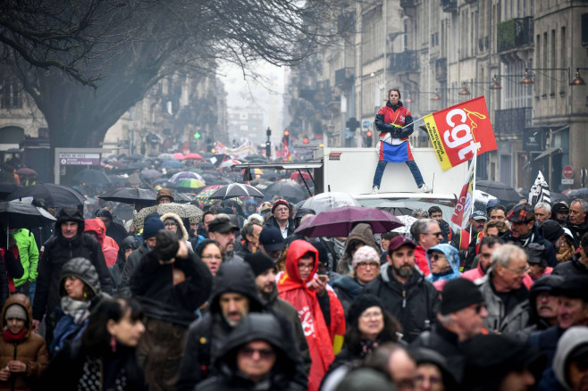 Protest against the pension reform in Bordeaux