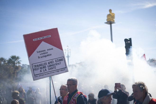 6th Nationwide Action Day Against Pension Overhaul - Nice, France - 07 Mar 2023