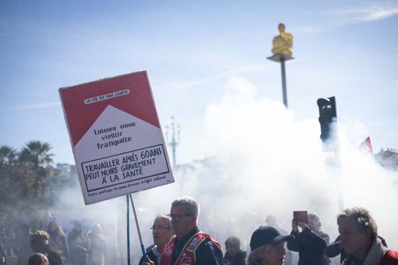 6th Nationwide Action Day Against Pension Overhaul - Nice, France - 07 Mar 2023