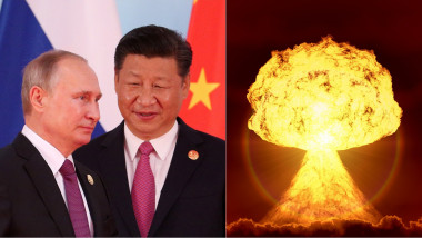 Vladimir Putin cu Xi Jinping / Explozie nucleară