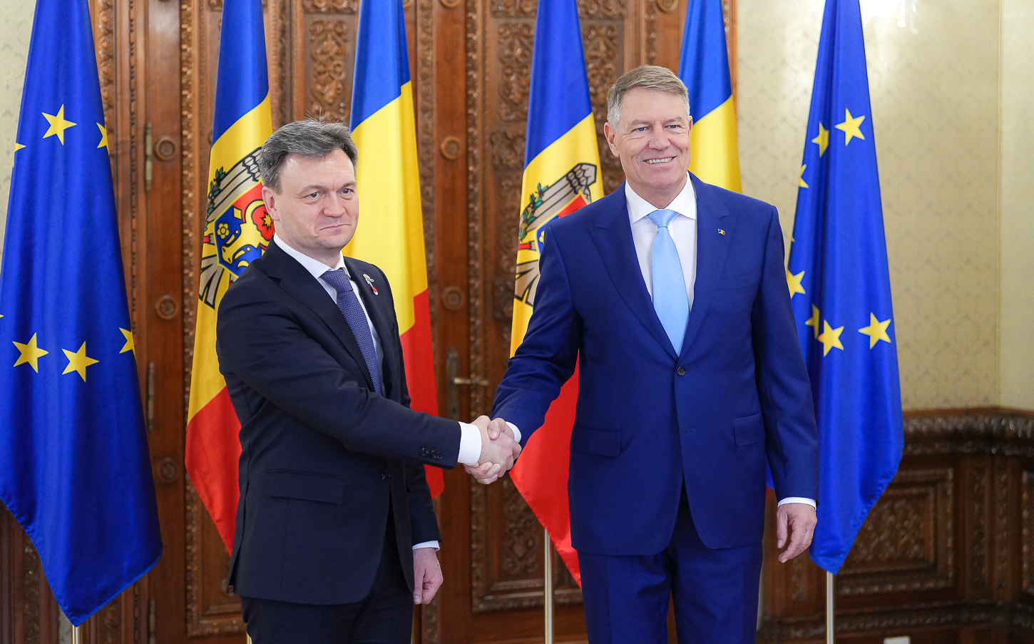 Klaus Iohannis l-a asigurat pe Dorin Recean că România sprijină Republica Moldova în gestionarea provocărilor de securitate