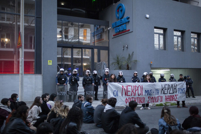 Protest in Athens after train crashed in Greece