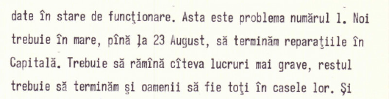 stenogramă Ceaușescu cutremur
