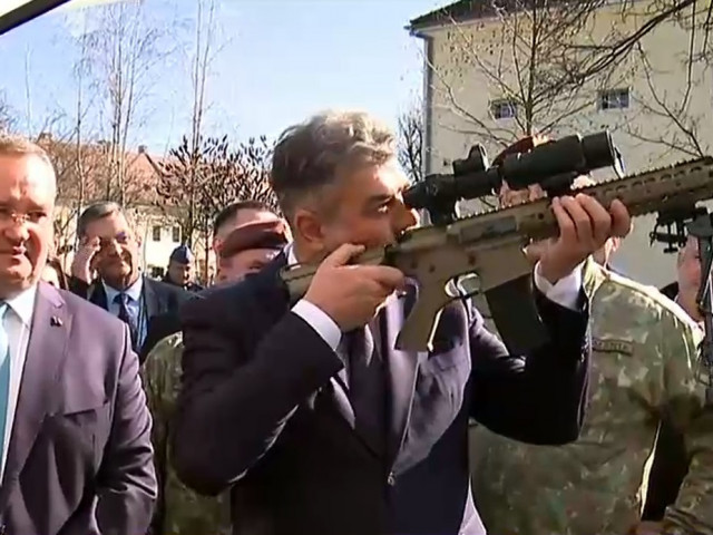 The moment when Marcel Ciolacu looks through the scope of a gun and sees Lucian Bode.  “You’re right on target, Minister!”