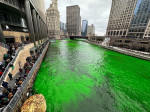 Chicago River turns bright green for St Patricks Day parade