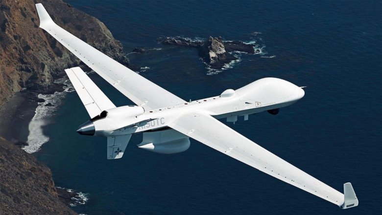 SKYGUARDIAN The MQ-9B SkyGuardian also known as the Reaper or Predator An aerial surveillance drone which can also be armed with a Paveway missile. Photo: General Atomics Aeronautical Systems Inc