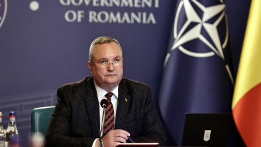 Nicolae Ciucă, premierul României, participă la o şedinţă de Guvern.