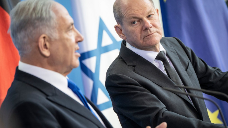 Benjamin Netanyahu și Olaf Scholz