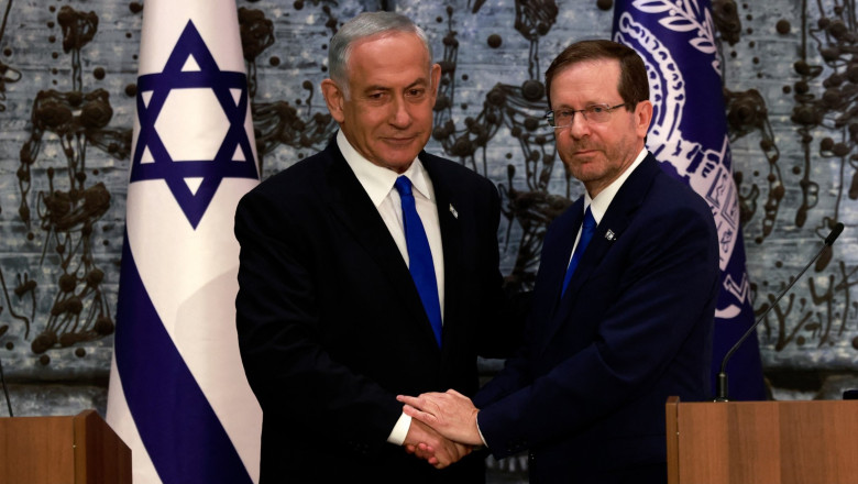 Isaac Herzog și Bejamin Netanyahu