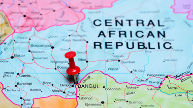 hartă a republicii centrafricane