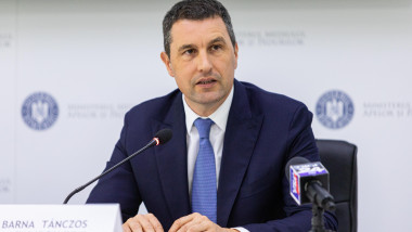 Tanczos Barna, ministrul Mediului, participă la o conferinţă, la Bucureşti, despre colectarea separată a deşeurilor de ambalaje, pentru populaţie in data de 3 mai 2022.