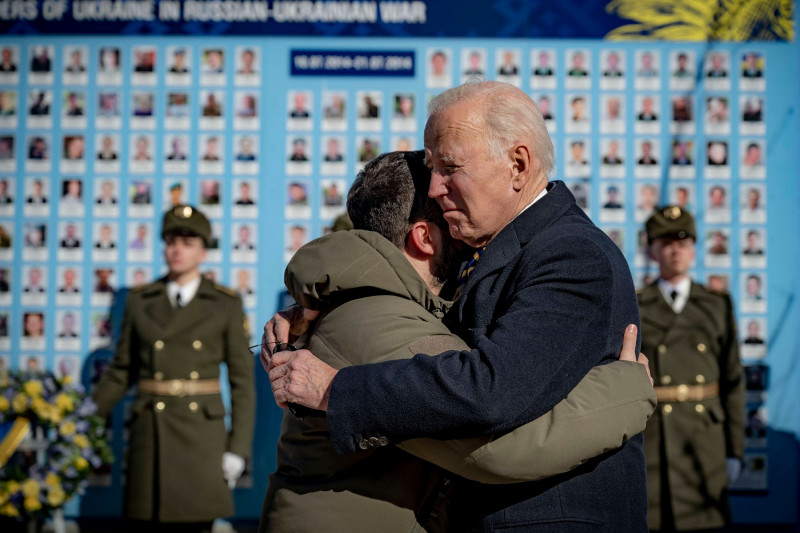 Joe Biden și Volodimir Zelenski la Kiev