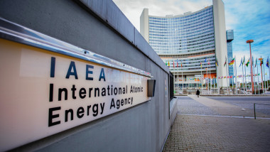 Sediul Agenţiei Internaţionale pentru Energia Atomică din Viena, fotografiat pe 28 septembrie 2022.