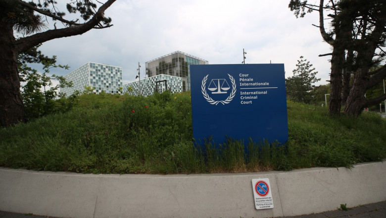 Sediul Curții Penale Internaționale de la Haga pe 20 mai 2021.