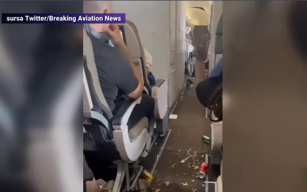 Momente de panică pentru pasagerii unui zbor cu destinația Lisabona. 10 răniți, după ce avionul a intrat într-o zonă cu turbulențe