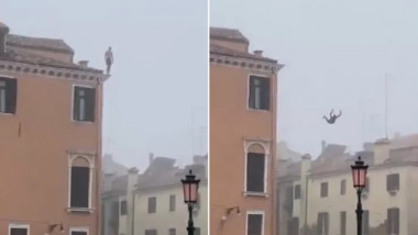 Autoritățile din Italia caută un bărbat care a sărit de pe o clădire cu trei etaje într-un canal din Veneţia