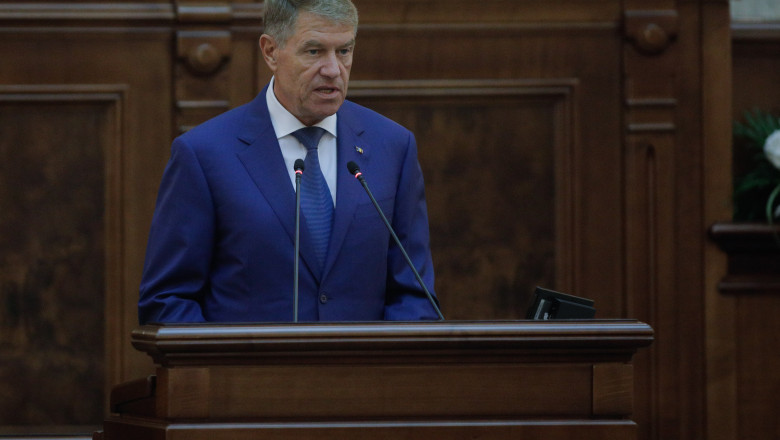 Preşedintele Klaus Iohannis participă la conferinţa internaţională 'Femeile parlamentare din România şi promovarea egalităţii de gen ca angajament naţional', la Palatul Parlamentului din București, marți 1 noiembrie 2022.