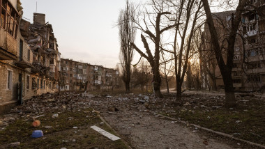Traces of war in Avdiivka amid Russian-Ukrainian war