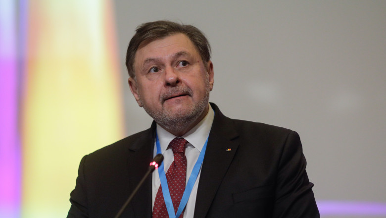 Alexandru Rafila, ministrul Sănătății, participă la reuniunea la nivel înalt a statelor membre ale Biroului Regional OMS Europa, la București, pe 22 martie 2023.