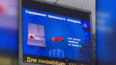 La Moscova, mesaje care rulează pe panourile electronice îi îndeamnă pe locuitorii orașului să-și pregătească bagajul de supraviețuire pentru o urgență nucleară