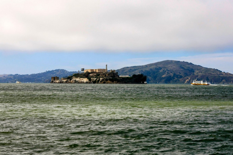 The infamous Island of Alcatraz in San Francisco Bay, California