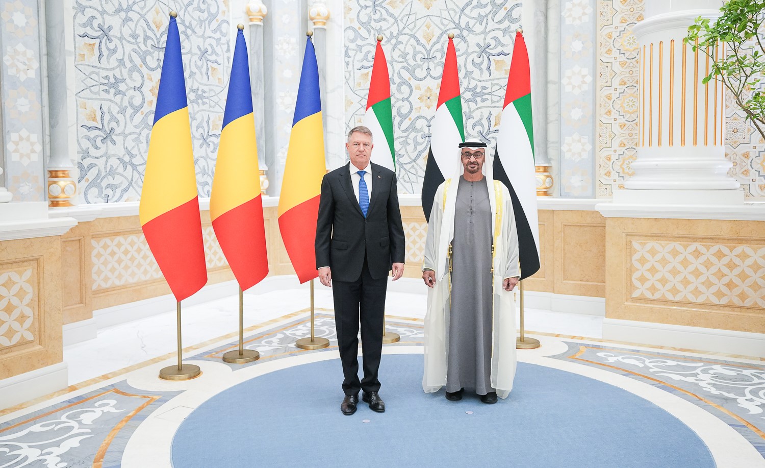 Klaus Iohannis s-a întâlnit cu președintele Emiratelor Arabe Unite, Şeicul Mohamed bin Zayed Al Nahyan