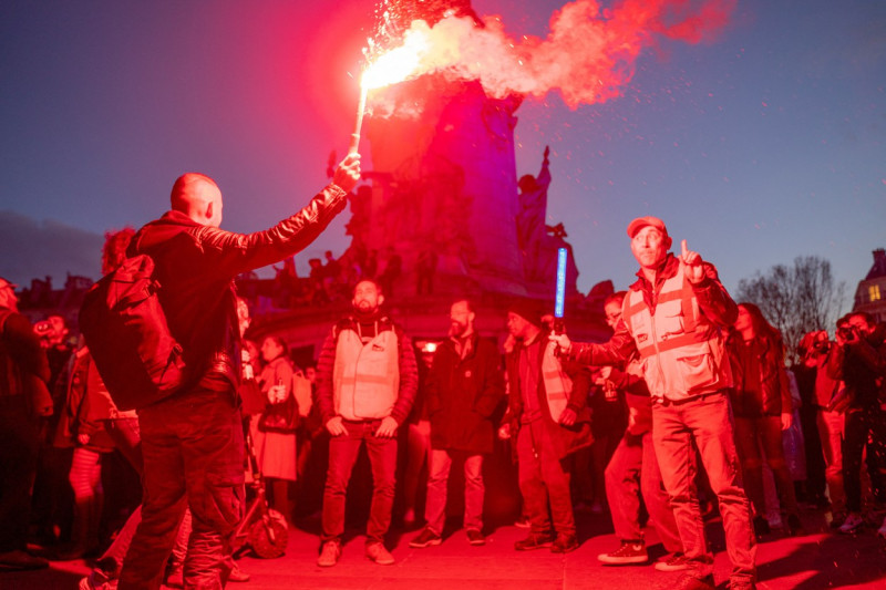 Clashes Erupt During Pension Reform Protest - Paris