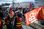 JL Melenchon, Leader Of LFI, Conference And Blockade Of The Toulouse's Railway Station