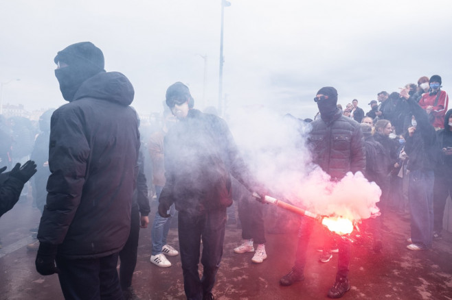 Protest Against The Pension Reforms In Lyon, France - 23 Mar 2023