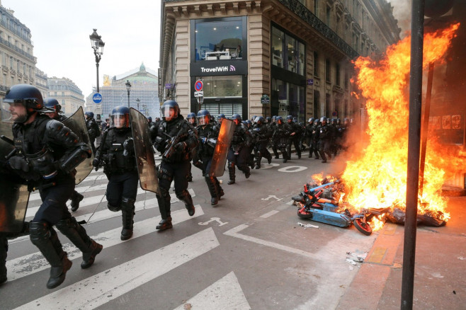 Demonstration In Paris Against Pensions Reform, France - 23 Mar 2023