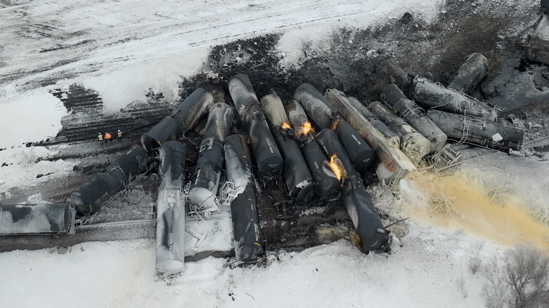 Un tren care transporta etanol a deraiat în SUA iar locuitorii din zonă au fost evacuați. 1.164 de trenuri au deraiat în 2022