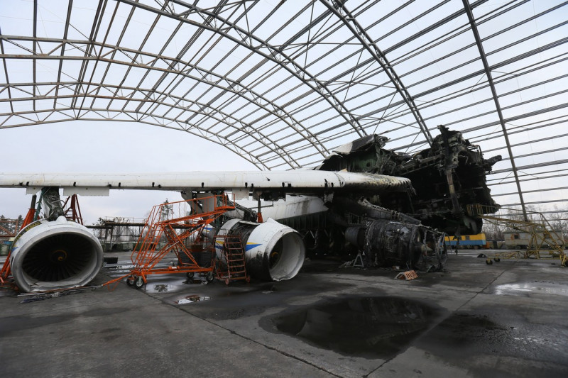 Destroyed Cargo Aircraft Antonov An-225 Mriya "Dream" In Hostomel, Amid Russia's Invasion Of Ukraine - 01 Apr 2023
