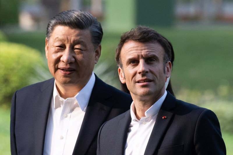 emmanuel macron xi jinping profimedia