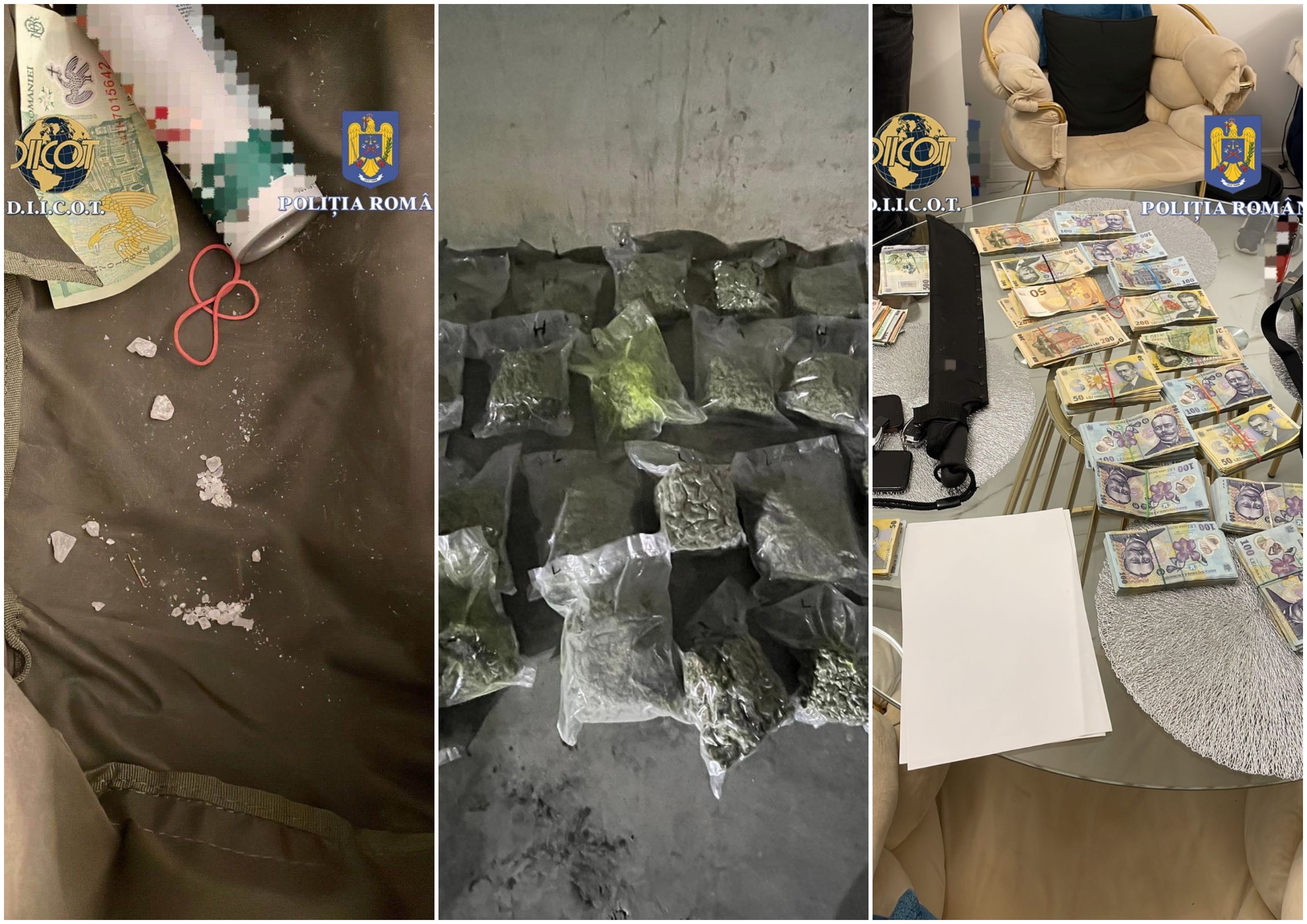 Peste 45 de kilograme de droguri găsite de DIICOT în Cluj. Trei persoane au fost arestate preventiv