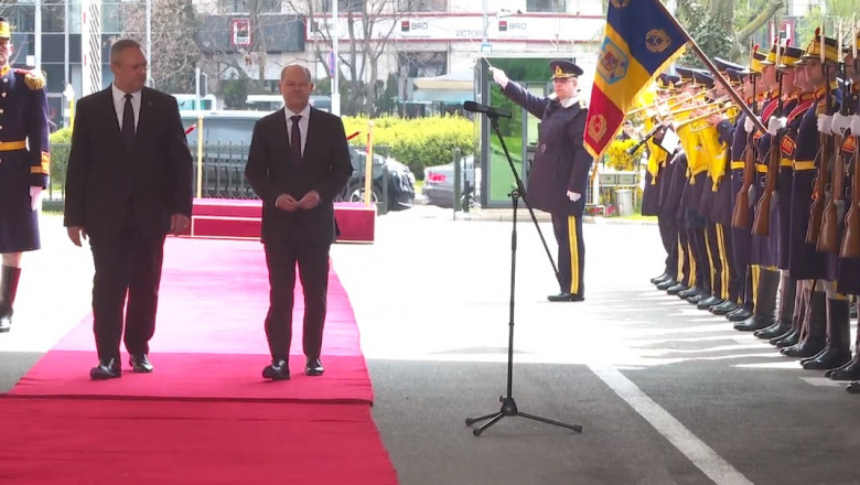 ciuca il primeste pe olaf scholz la palatul victoria