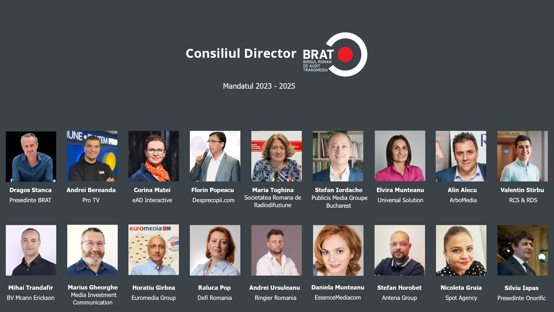 BRAT și-a ales noua conducere pentru perioada 2023 - 2025