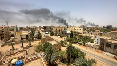 fum intr-un oras din sudan