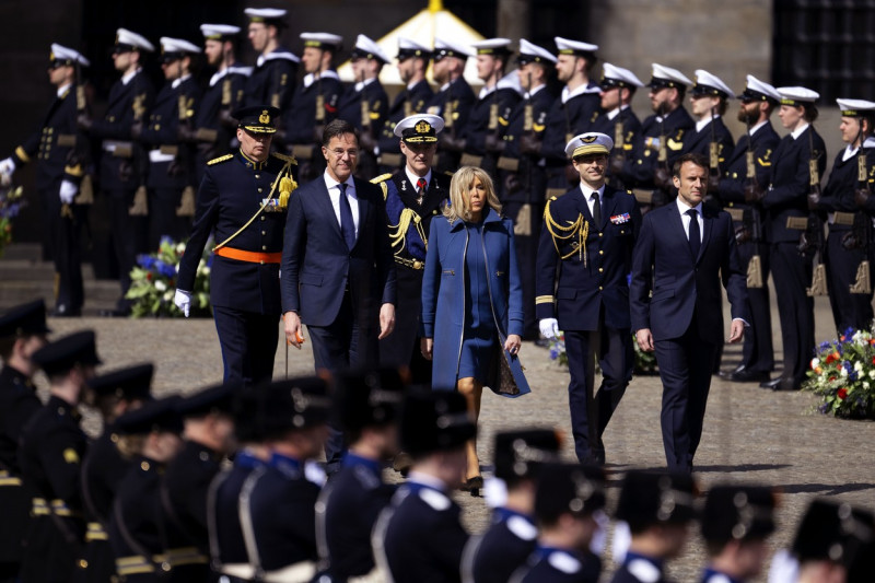 French President Macron kicks off state visit in Amsterdam