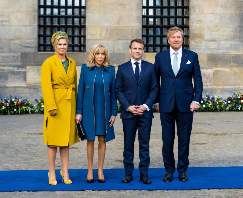 Emmanuel Macron makes a state visit to Dutch Royals in Amsterdam