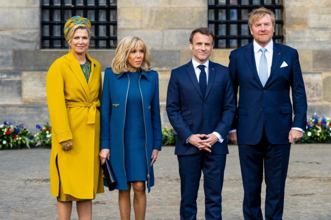 Emmanuel Macron makes a state visit to Dutch Royals in Amsterdam