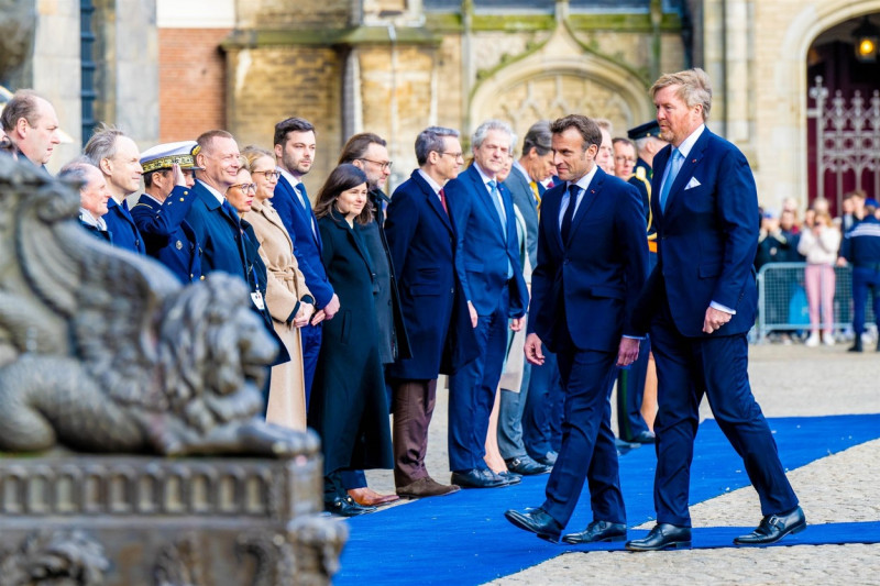 Emmanuel Macron makes a state visit to Dutch Royals in Amsterdam