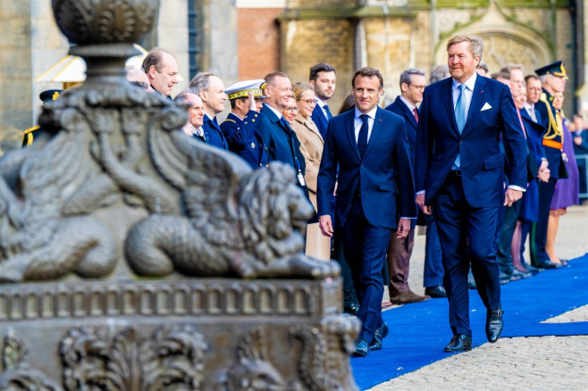 Emmanuel Macron makes a state visit to Dutch Royals in Amsterdam