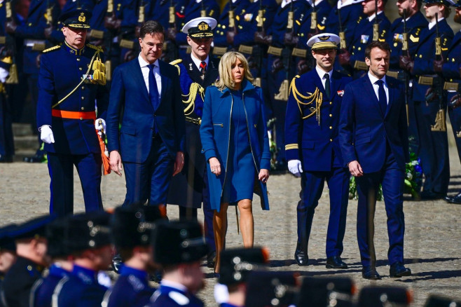 French President Emmanuel Macron : State Visit To Holland : Day One