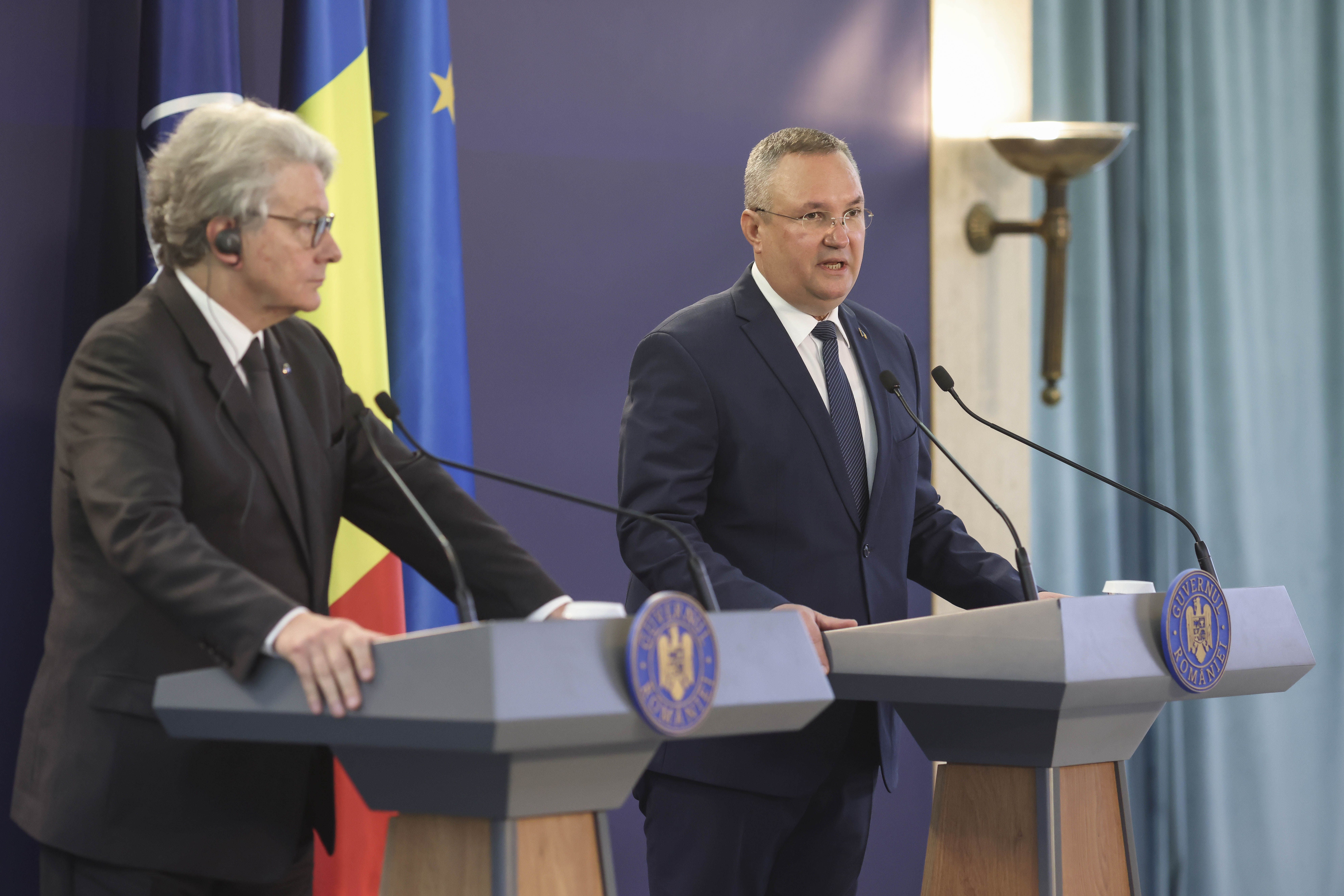 Comisarul european Thierry Breton, după întâlnirea cu Ciucă: România va putea să joace un rol mai important în industria de apărare