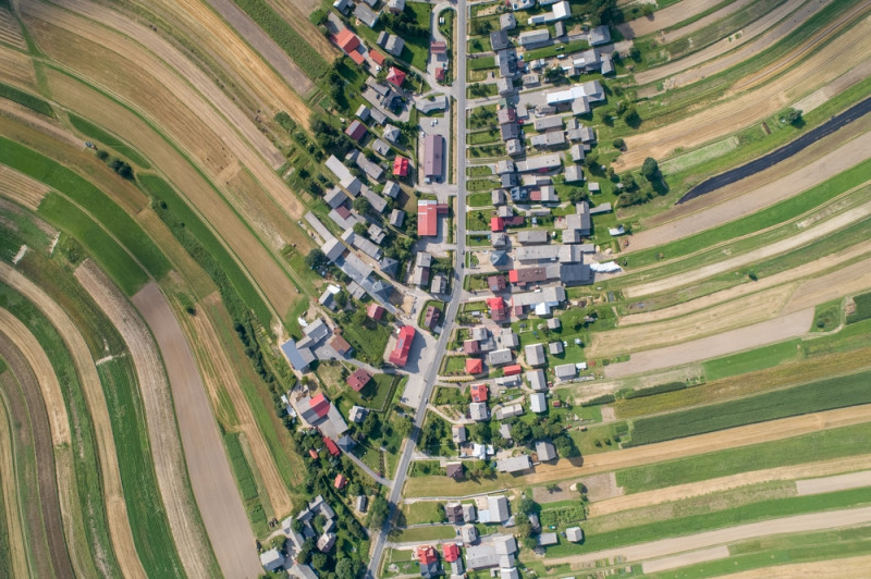 Village,,Amazing,In,Poland,From,A,Bird's,Eye,View,From