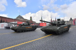 Moscow. The Armata T-14 tank during the military parade devoted to the 77th anniversary of the victory in the Great Patriotic War.