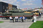 Moscow region. The Armata T-14 tank at opening of the international military and technical forum 'Army-2022' in the congress and exhibition center 'Patriot'.
